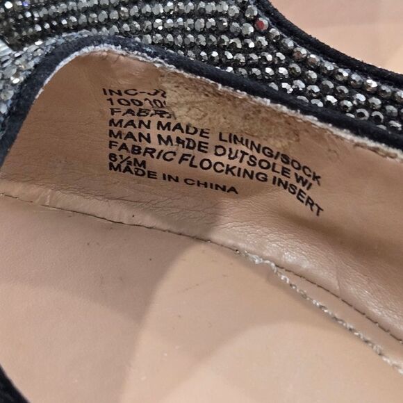 🐢 INC International Concepts Juney Dark Crystal Square Toe Ballet Flats Size6.5 - Picture 7 of 11